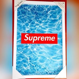 Supreme x Oliver Gal Red Water Artwork *RARE* 16X24 Decor Shadowbox Trim.